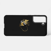 Hart met gouden vlinders samsung galaxy hoesje (Achterkant horizontaal)