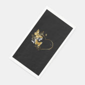 Hart met gouden vlinders servet (Hoek)