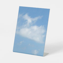 Hart Met J Wolken Foto Reclamebord Met Voetstuk