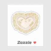 Hart met je brieven sticker (Vel)