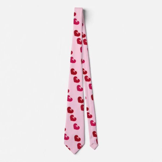 Hart met kant op roze stropdas (Voorkant)