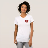 Hart met Leo symbool wit T-shirt (Voorkant volledig)
