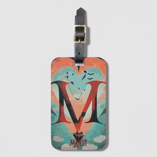 Hart met M Bagagelabel (Voorkant (verticaal))