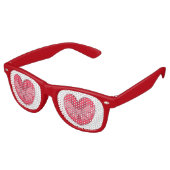 Hart met pijlpunt en boog retro zonnebril (Gekanteld)