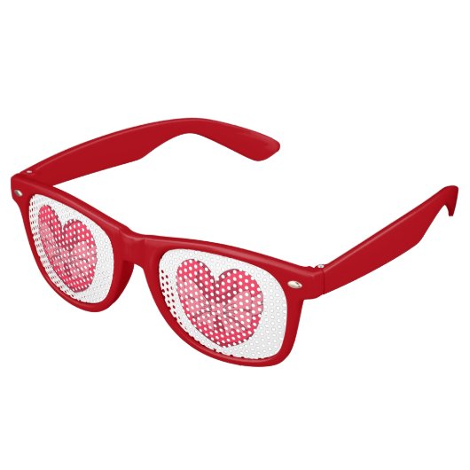 Hart met pijlpunt en boog retro zonnebril (Gekanteld)