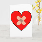 Hart met pleisters kaart (Gele Bloem)