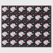 hart met romantisch kunstontwerp voor witte boeg cadeaupapier (Vlak)