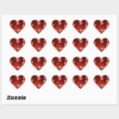 HART MET ROZE ROZEN DANK U MONOGRAM HART STICKER (Vel)