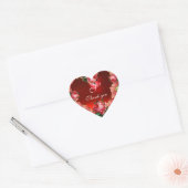 HART MET ROZE ROZEN DANK U MONOGRAM HART STICKER (Envelop)
