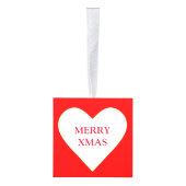 Hart met schattige elf en engelenkerst kubus ornament (Rechts)