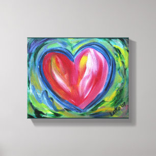 Hart met schilderen van kunstschilderingen op hoop canvas afdruk
