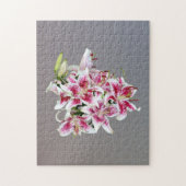 Hart met Stargazer Lilies Legpuzzel (Verticaal)