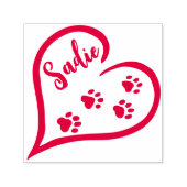 Hart met trappenverf afdrukken en aangepaste naam zelfinktende stempel (Design)