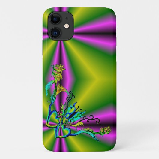 Hart met ventilator en vlinder Case-Mate iPhone case (Achterkant)