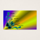 Hart met ventilator en vlinder op regenboog visitekaartje (Voorkant)