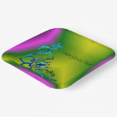 Hart met ventilator en vlinder papieren bordje (Gebogen)