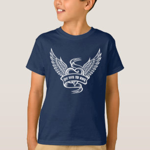 hart met vleugels t-shirt