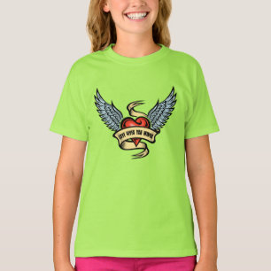 hart met vleugels t-shirt