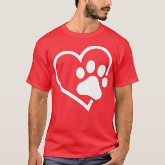 Hart met zwoerd voor katten of Hondenliefhebbers T-shirt