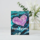 Hart Mixed Media Gefeliciteerd Briefkaart (Staand voorkant)