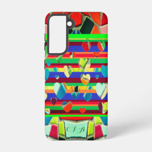 Hart Modieuze Leuke Mozaïek Kunst Samsung Galaxy Hoesje