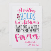 Hart Moederdag Kaart - Schattigee moeder Quote Pri (Voorkant / Achterkant)