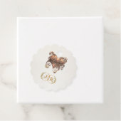 Hart & Monogram Bedankt - Crème Bedankjes Labels (In situ)