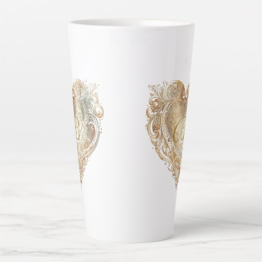  hart monogram gradiënt hoge latte Mok (Voorkant)