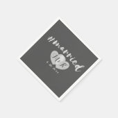 Hart Monogram Hashtag Getrouwd Servetten (Hoek)