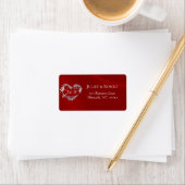 Hart-monogram retouradres - Rood Etiket (Insitu)