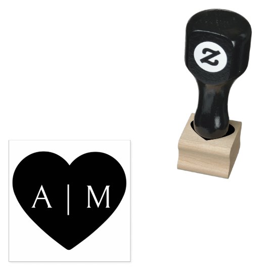 Hart Monogram Stempel (Gestempeld)
