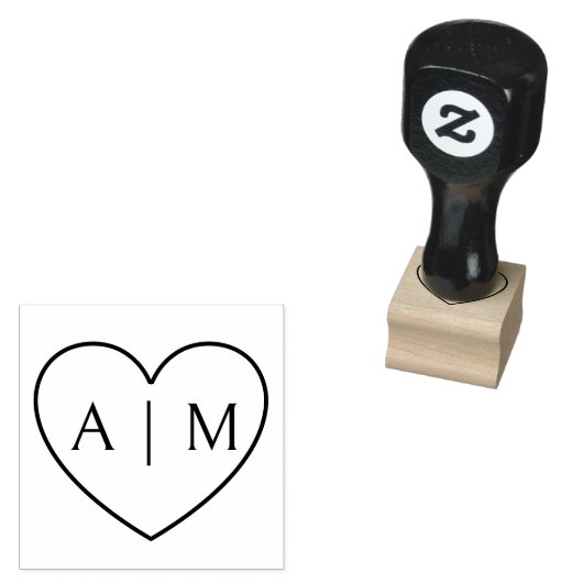 Hart Monogram Stempel (Gestempeld)
