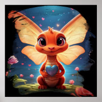 *~* Hart Mythische Schattigee Baby Dragon AP48
