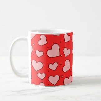 Hart Naadloos Patroon Koffiemok