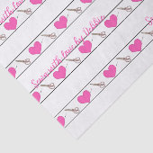 Hart naaigarend, aangepast papier voor klein weefs (Detail)