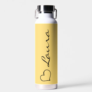 Hart Naam Script Aangepaste Geschenk Waterfles