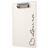 Hart Naam Script Aangepaste Gift Klembord (Links)