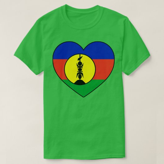 Hart Nieuw-Caledonië T-shirt (Design voorkant)