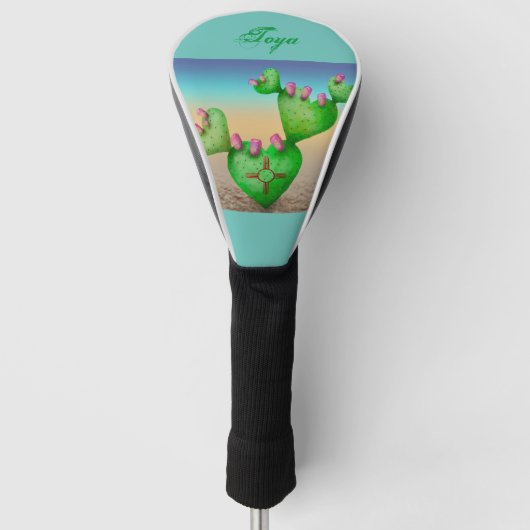 Hart Nopales cactus Zia woestijn Golfheadcover (Voorkant)