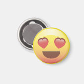 Hart Ogen Gelukkige Liefde Emoji Magneet (Voorkant / Achterkant)