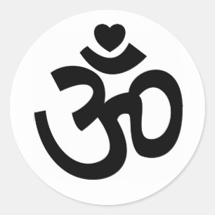 Hart Om Sign - Yoga Sticker