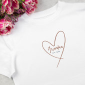 Hart Oma Mocha Opgericht Jaar T-shirt