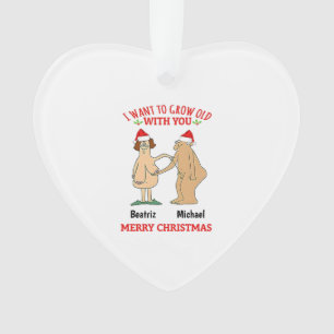 Hart Onament Gepersonaliseerd Ornament Oud Paar Op