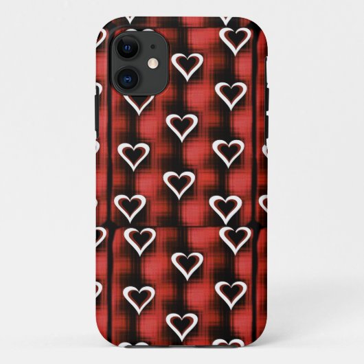 Hart op checkboard Case-Mate iPhone case (Achterkant)