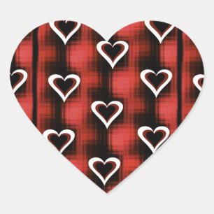 Hart op checkboard sticker