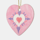 Hart op dag van de valentijn keramisch ornament (Links)