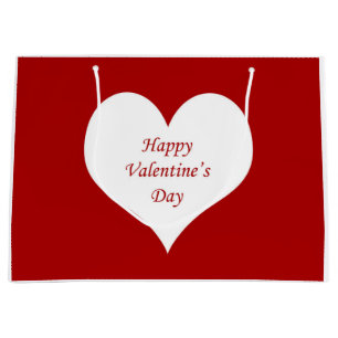 Hart op dag van de valentijn large cadeauzakje