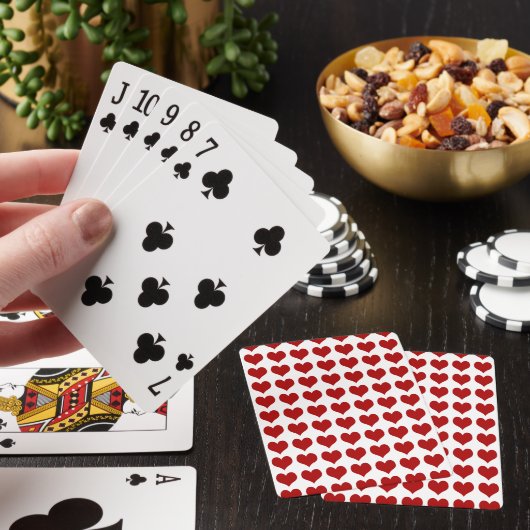 Hart op dag van de valentijn pokerkaarten (Insitu)