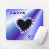 Hart op de paarse regenboog muismat (Met muis)