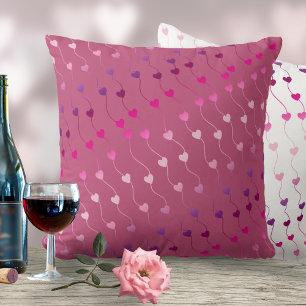 Hart op een Roze ID628 van de Gradiënt van het Pat Kussen